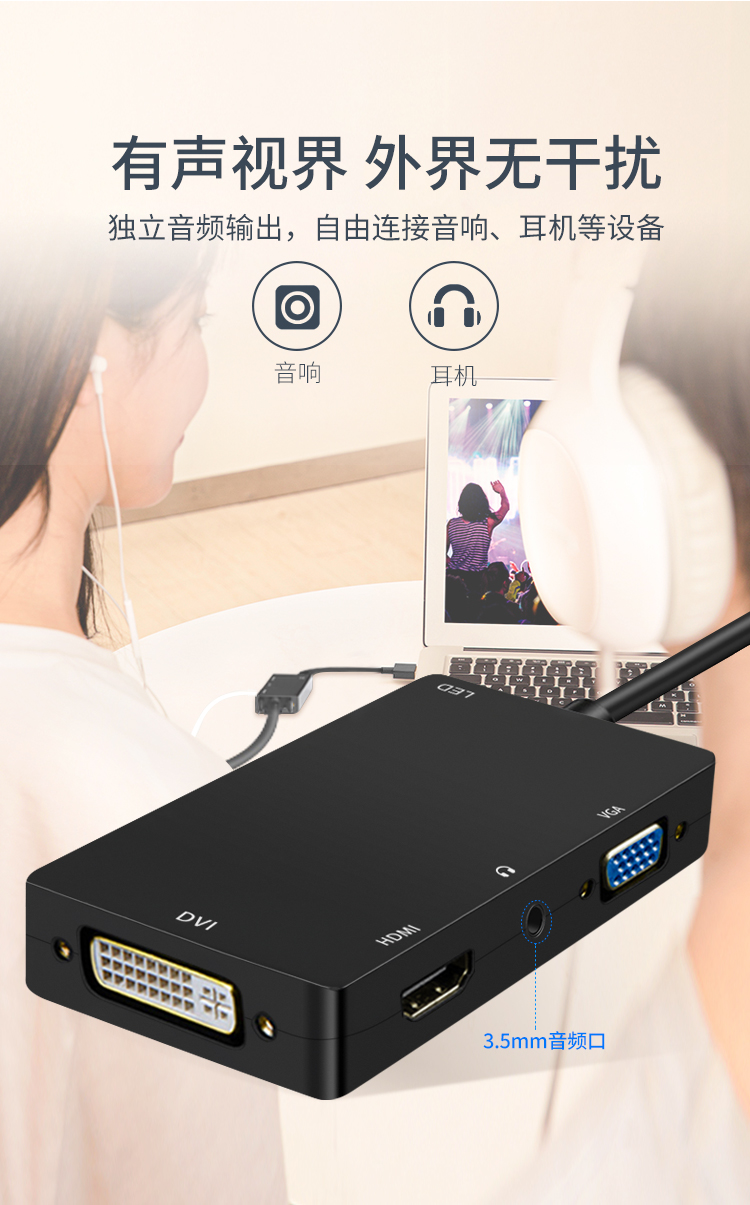 USB3.0转三合一视频转换器