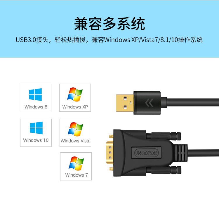 USB3.0转VGA视频转换线