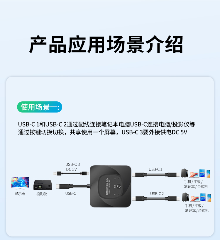USB-C双向全功能切换器